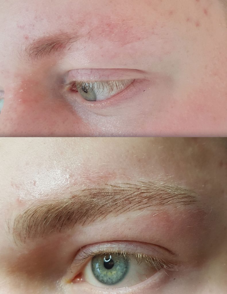 male eyebrows microblading